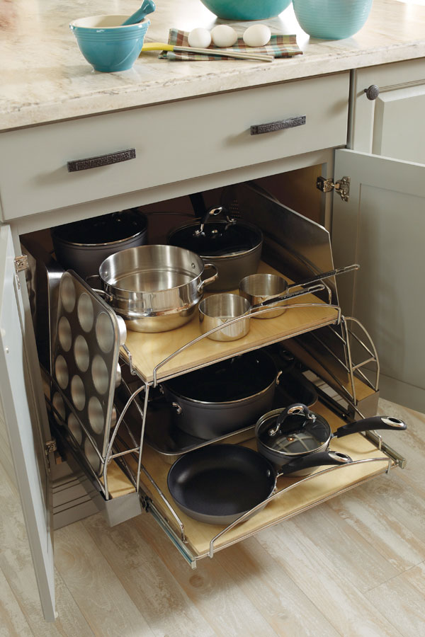Base Pots And Pans Pull Out Schrock Cabinetry