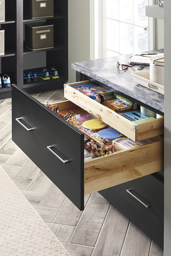 Two Drawer Base Cabinet with Roll Tray - Schrock